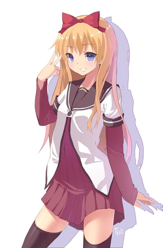 anime girl in school uniform