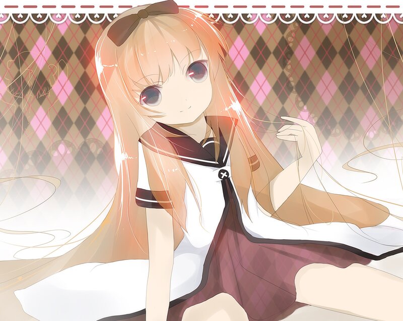 anime girl in school uniform