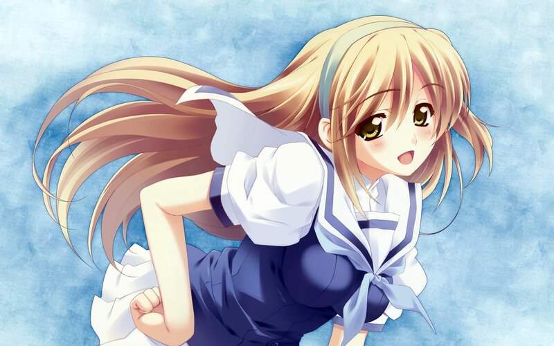 anime girl in school uniform