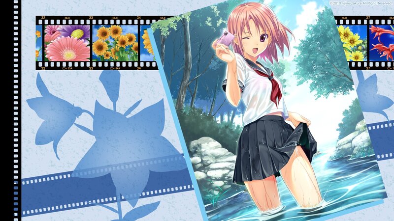 Anime girl in school uniform