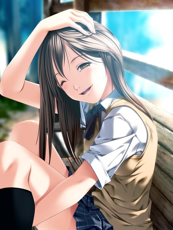 anime girl in school uniform