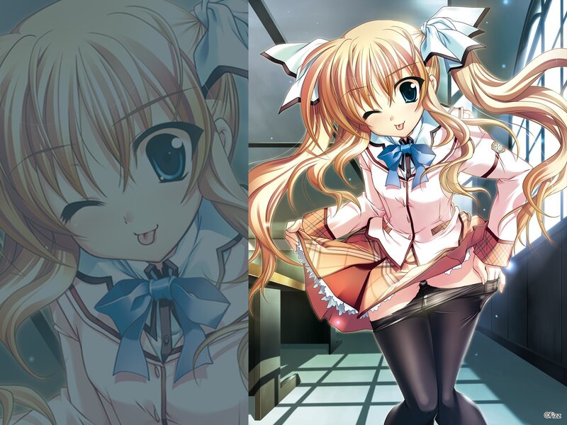anime girl in school uniform