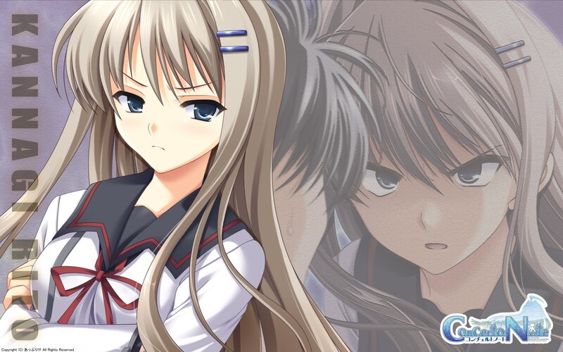 Anime girl in school uniform