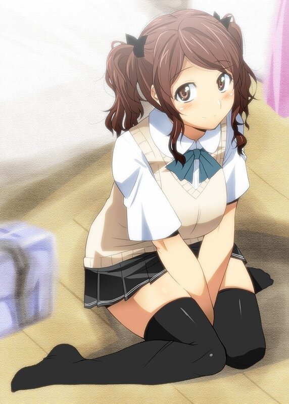 anime girl in school uniform