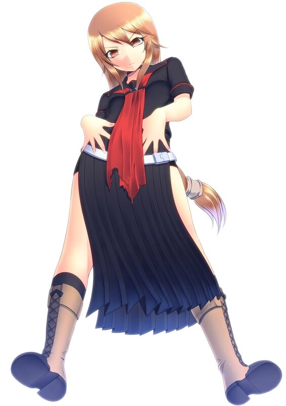 anime girl in school uniform