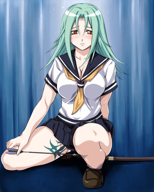 anime girl in school uniform