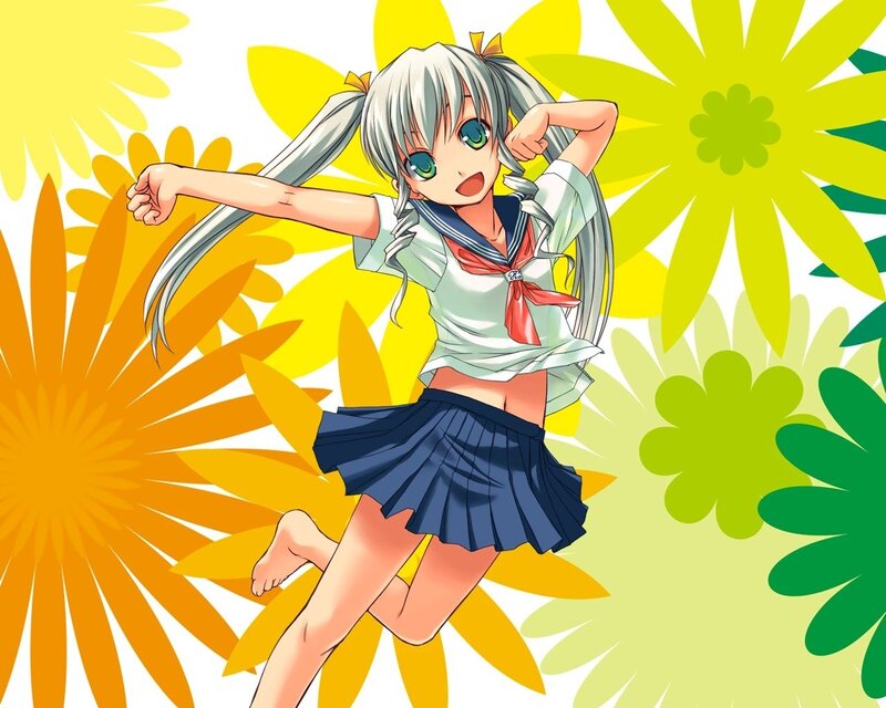 anime girl in school uniform
