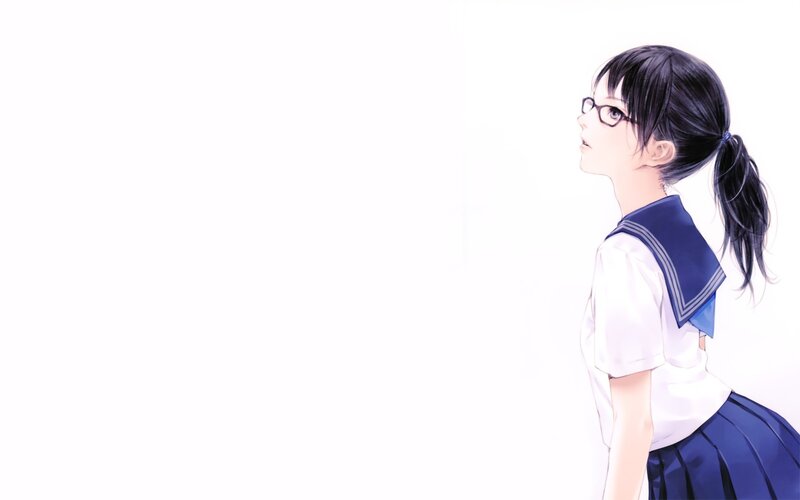 anime girl in school uniform