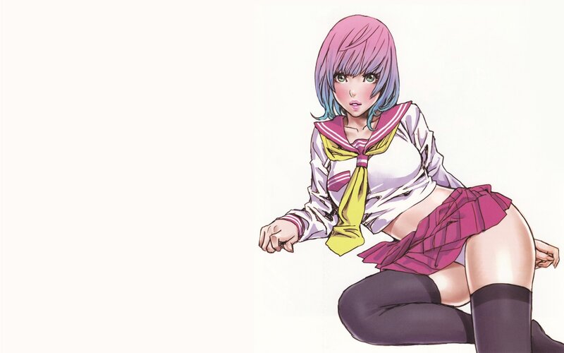 anime girl in school uniform