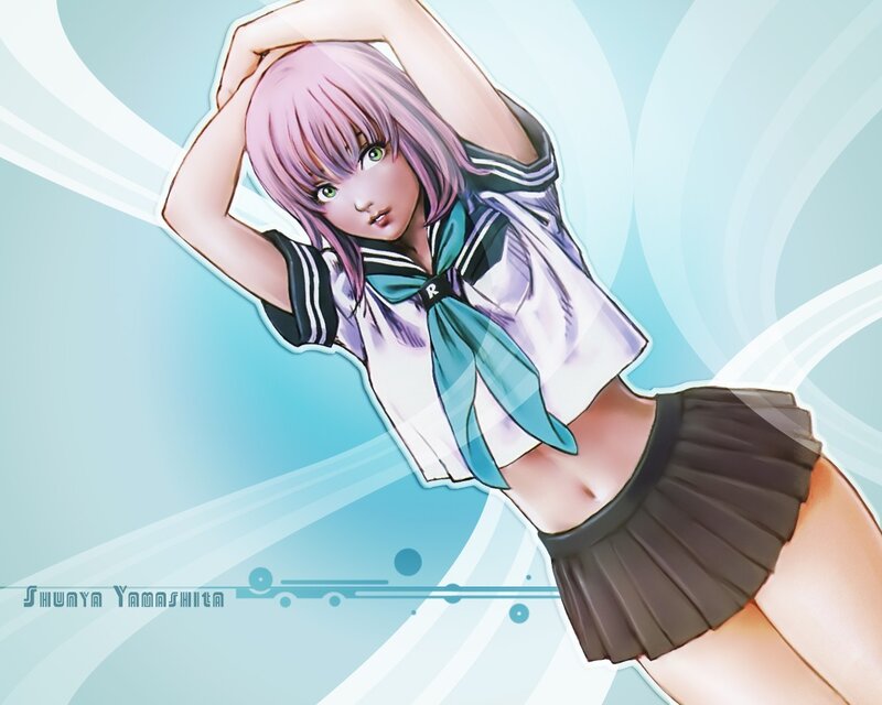 anime girl in school uniform
