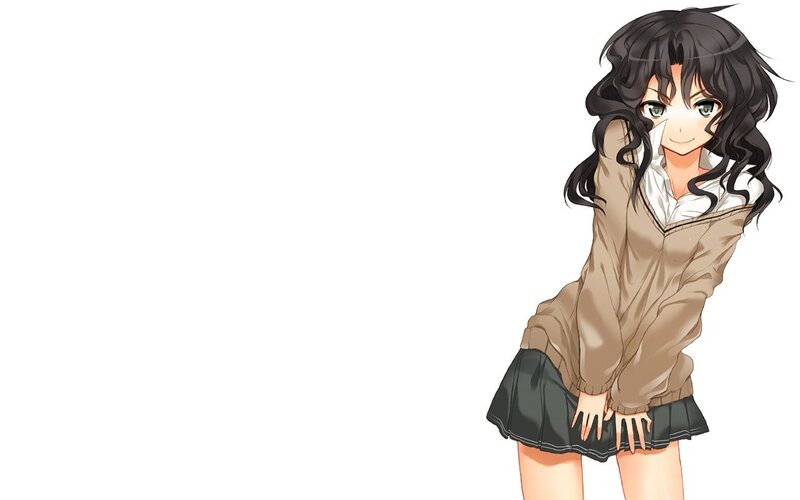 anime girl in school uniform
