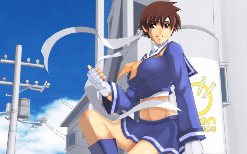 anime girl in school uniform
