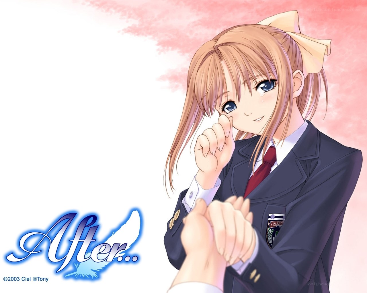 anime girl in school uniform