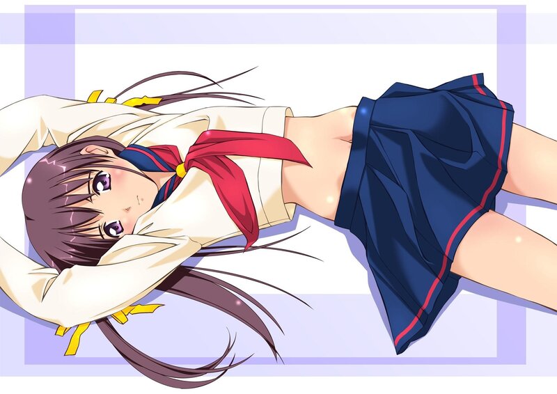anime girl in school uniform