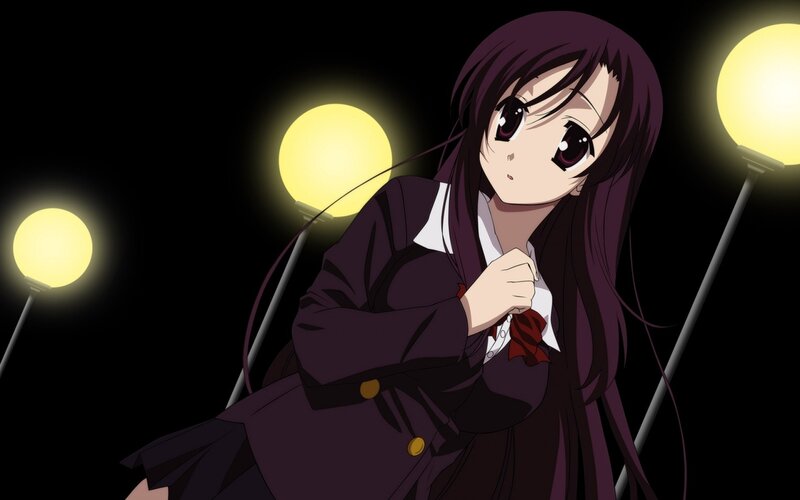 anime girl in school uniform