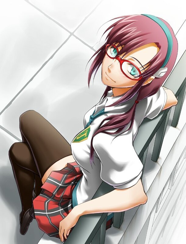 anime girl in school uniform
