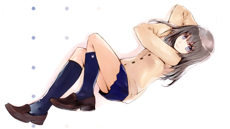 anime girl in school uniform