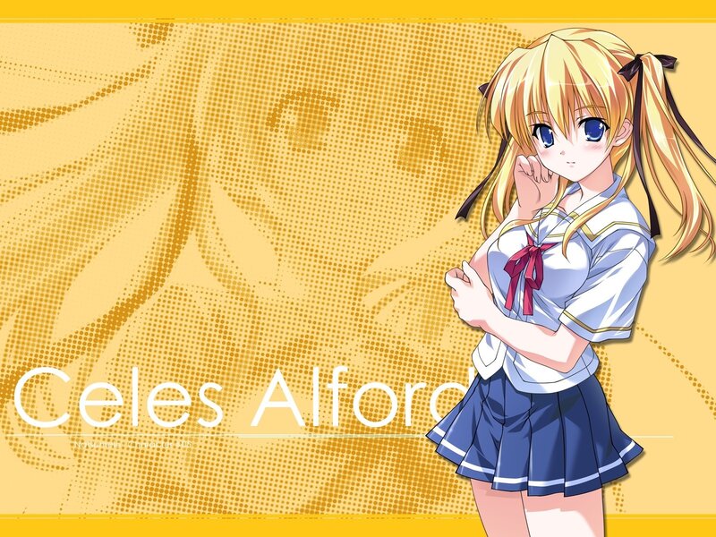 Anime girl in school uniform