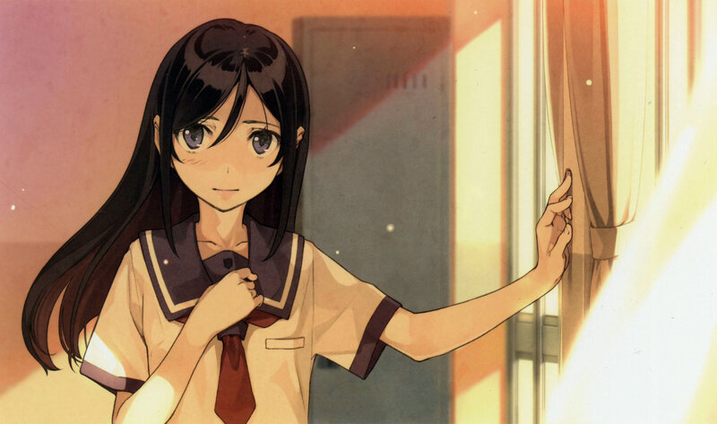 anime girl in school uniform