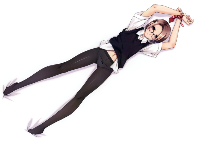 Anime girl in school uniform