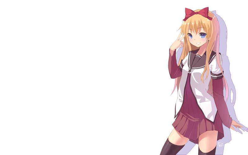 anime girl in school uniform