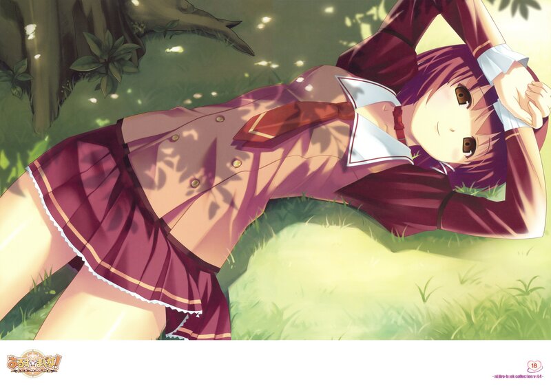 Anime girl in school uniform