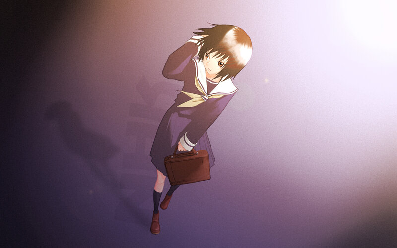 anime girl in school uniform