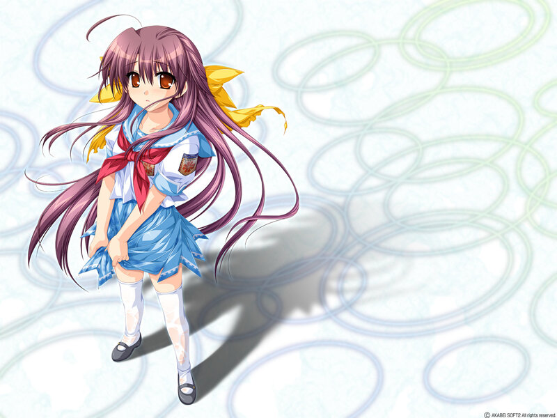anime girl in school uniform