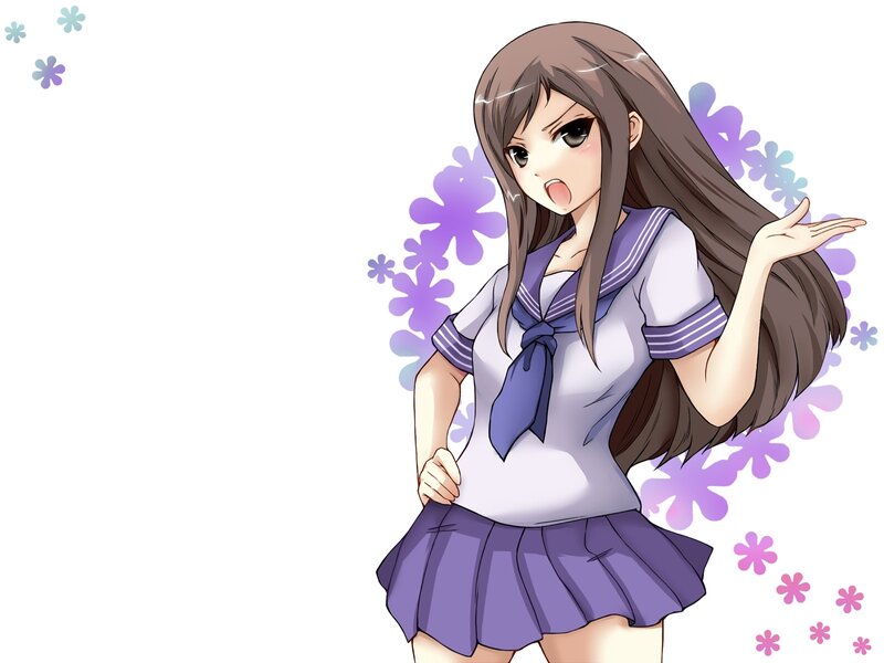 anime girl in school uniform