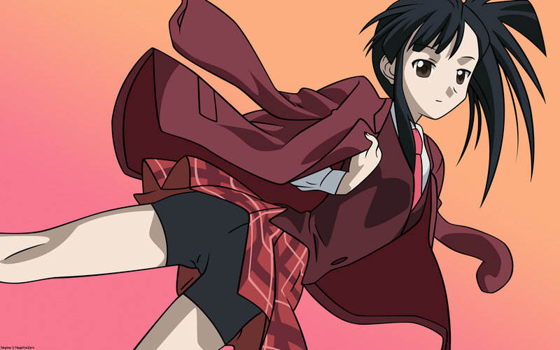 anime girl in school uniform