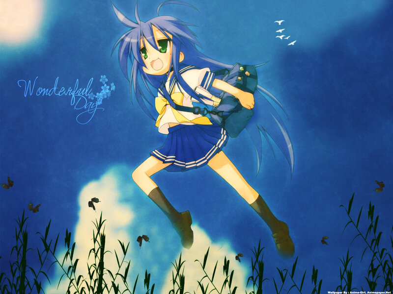 Anime girl in school uniform