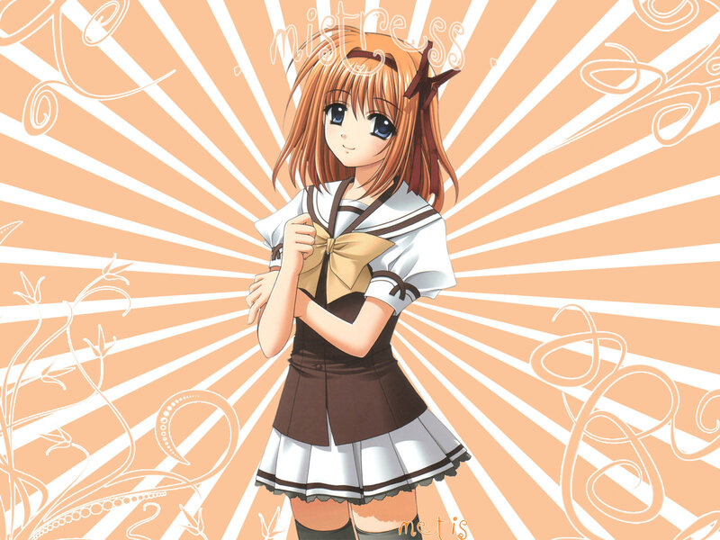 anime girl in school uniform