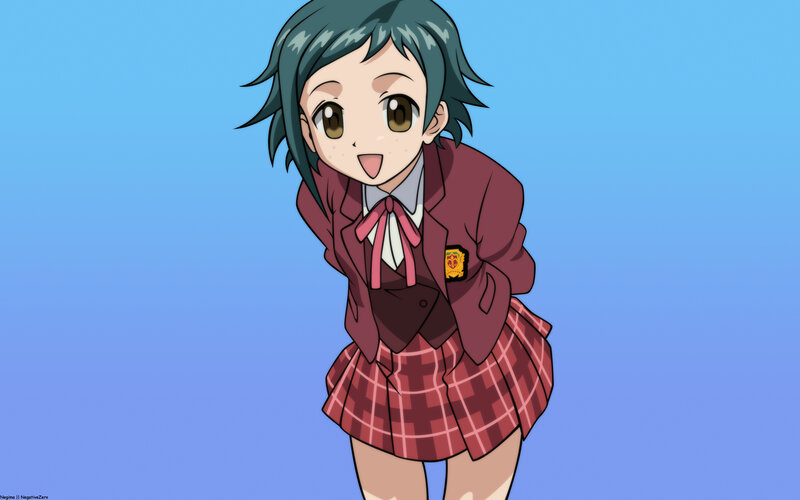 anime girl in school uniform