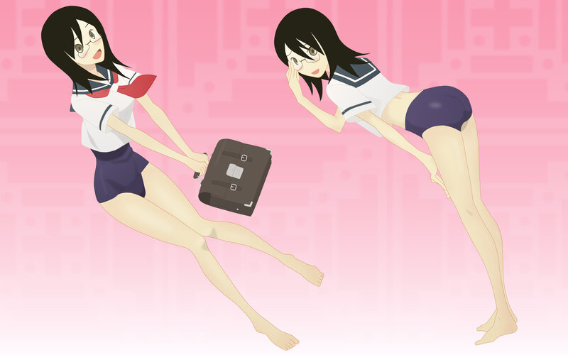 anime girl in school uniform