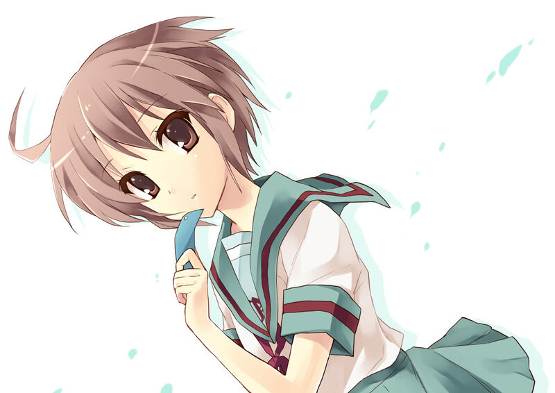 anime girl in school uniform