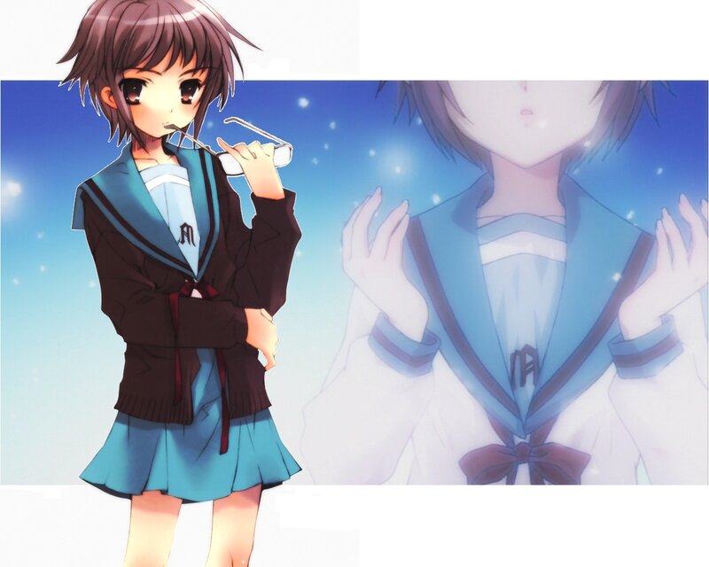 anime girl in school uniform