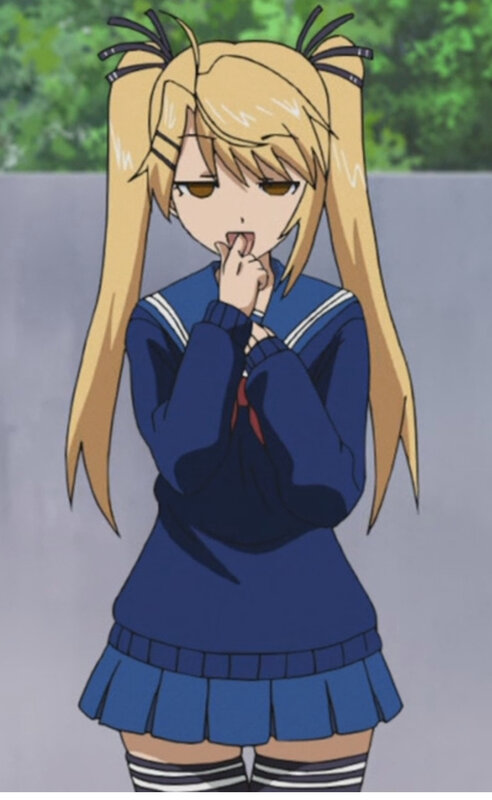 anime girl in school uniform