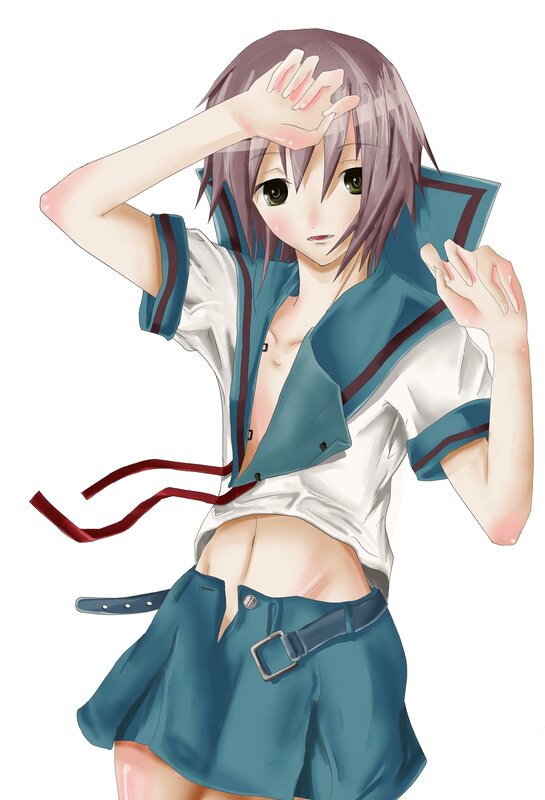 anime girl in school uniform