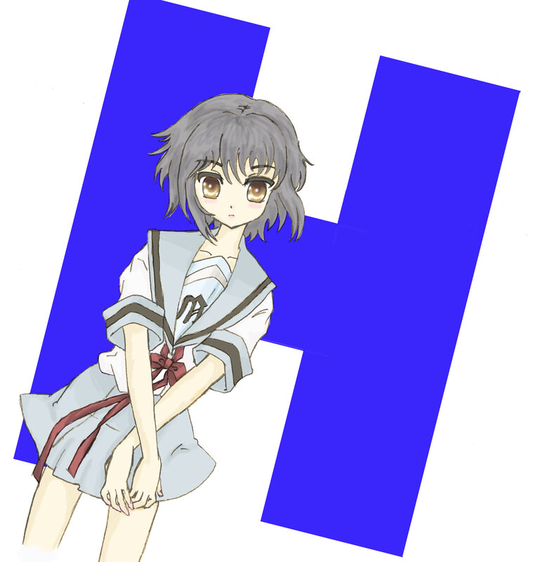 anime girl in school uniform