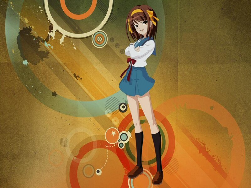 anime girl in school uniform