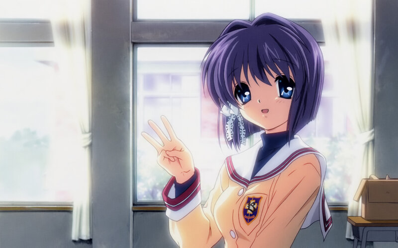 anime girl in school uniform
