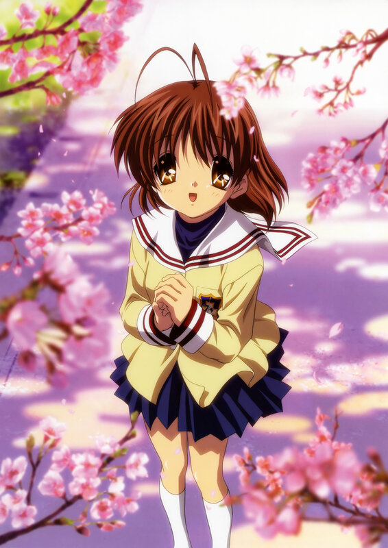 Anime girl in school uniform