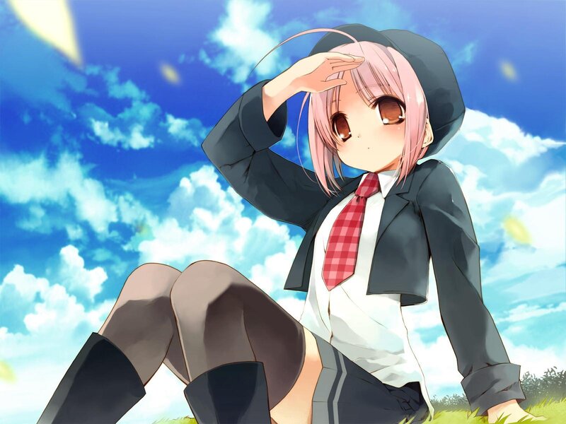 anime girl in school uniform