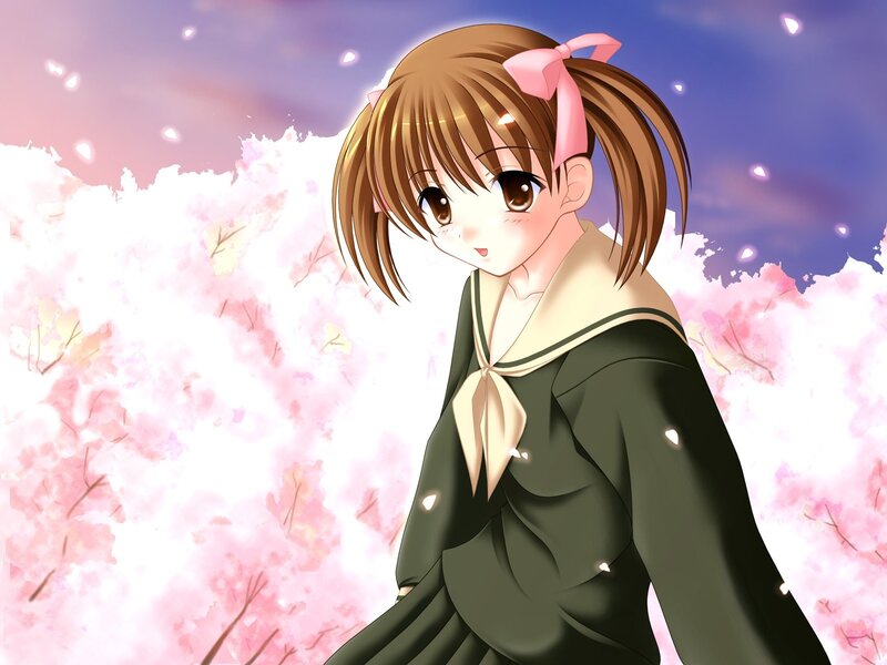 anime girl in school uniform