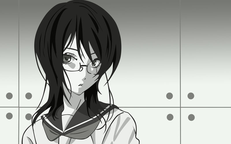 anime girl in school uniform