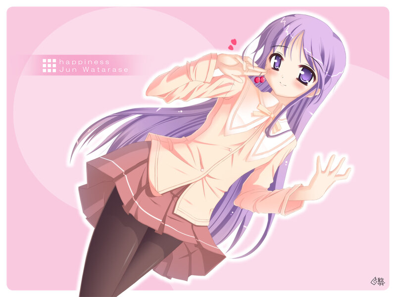 Anime girl in school uniform