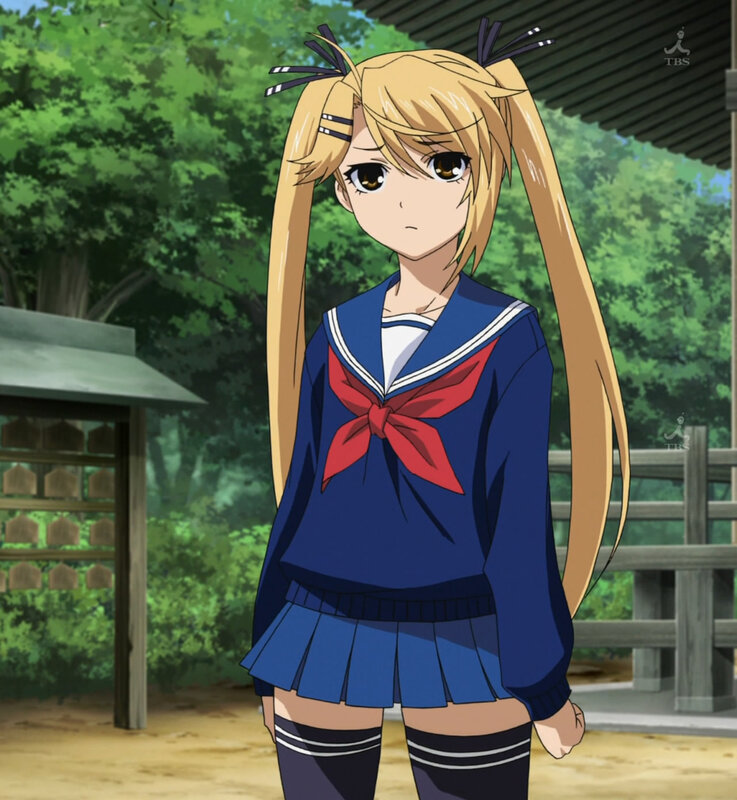 anime girl in school uniform