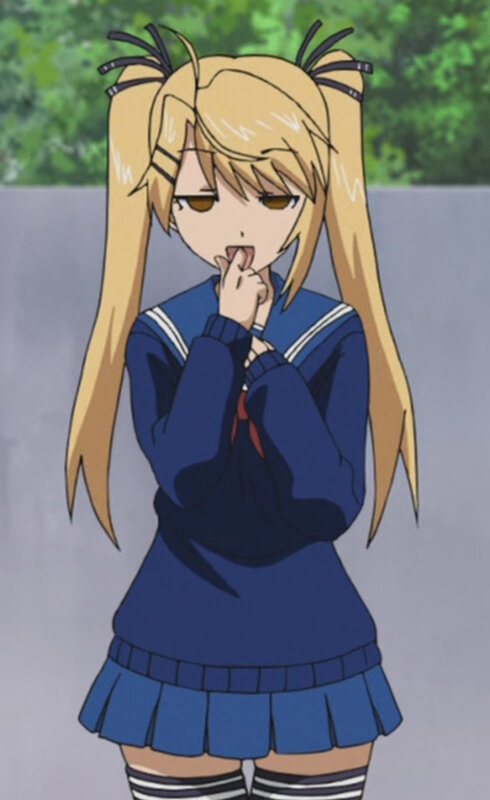 anime girl in school uniform