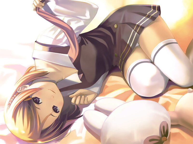 Anime girl in school uniform