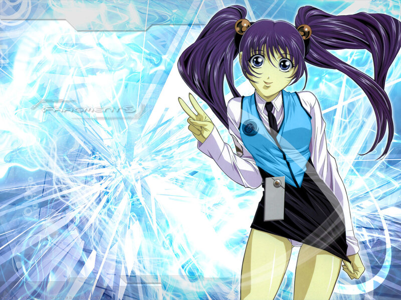 Anime girl in school uniform